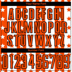 Custom Orange Black-White Stars And Stripes Sublimation Soccer Uniform Jersey photo 5