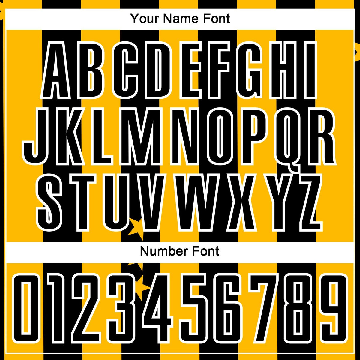 Custom Gold Black-White Stars And Stripes Sublimation Soccer Uniform Jersey photo 5