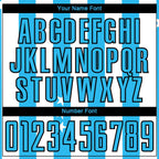 Custom White Sky Blue-Black Stars And Stripes Sublimation Soccer Uniform Jersey photo 5