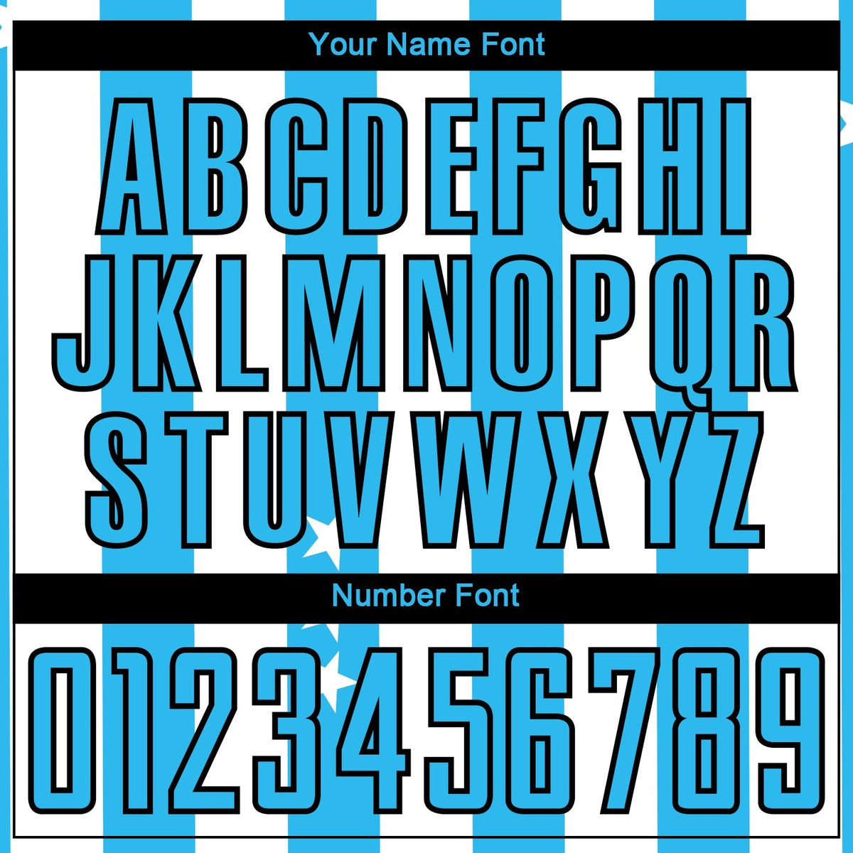 Custom White Sky Blue-Black Stars And Stripes Sublimation Soccer Uniform Jersey photo 5