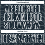 Custom Navy White Wavy Lines Sublimation Soccer Uniform Jersey photo 5