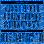 Custom Sky Blue Black Wavy Lines Sublimation Soccer Uniform Jersey photo 5