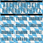 Custom White Sky Blue-Black Bavarian Flag Sublimation Soccer Uniform Jersey photo 4