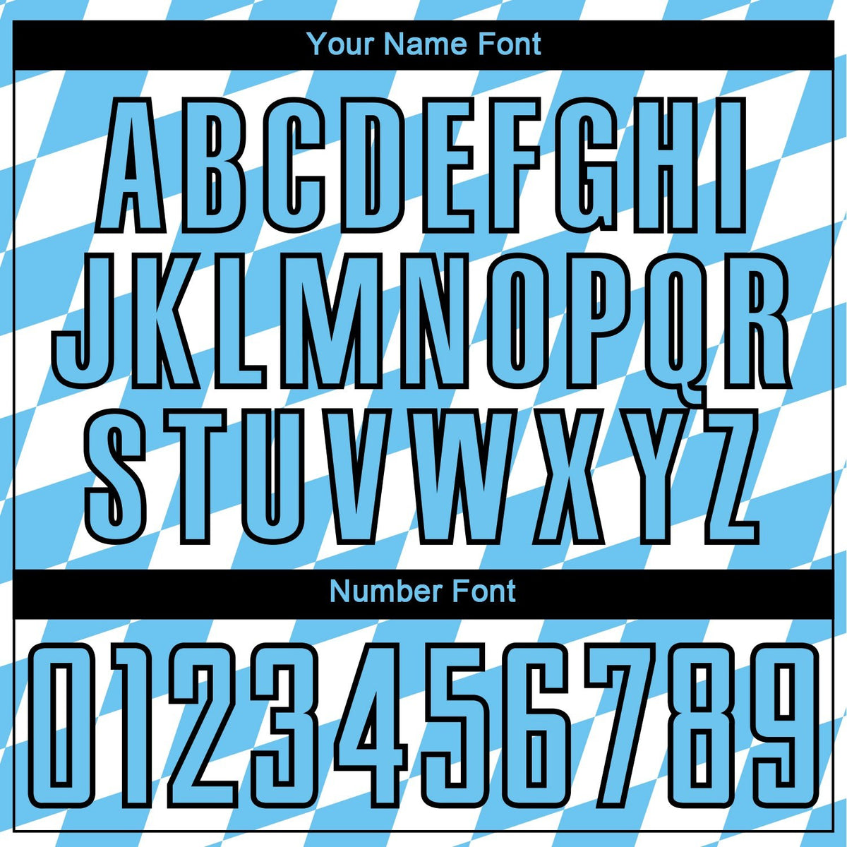 Custom White Sky Blue-Black Bavarian Flag Sublimation Soccer Uniform Jersey photo 5
