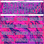 Custom Dark Purple Hot Pink-White Abstract Fluid Sublimation Soccer Uniform Jersey photo 4