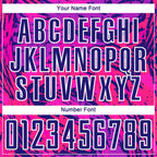 Custom Dark Purple Hot Pink-White Abstract Fluid Sublimation Soccer Uniform Jersey photo 5
