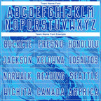 Custom Thunder Blue Sky Blue-White Abstract Fluid Sublimation Soccer Uniform Jersey photo 4