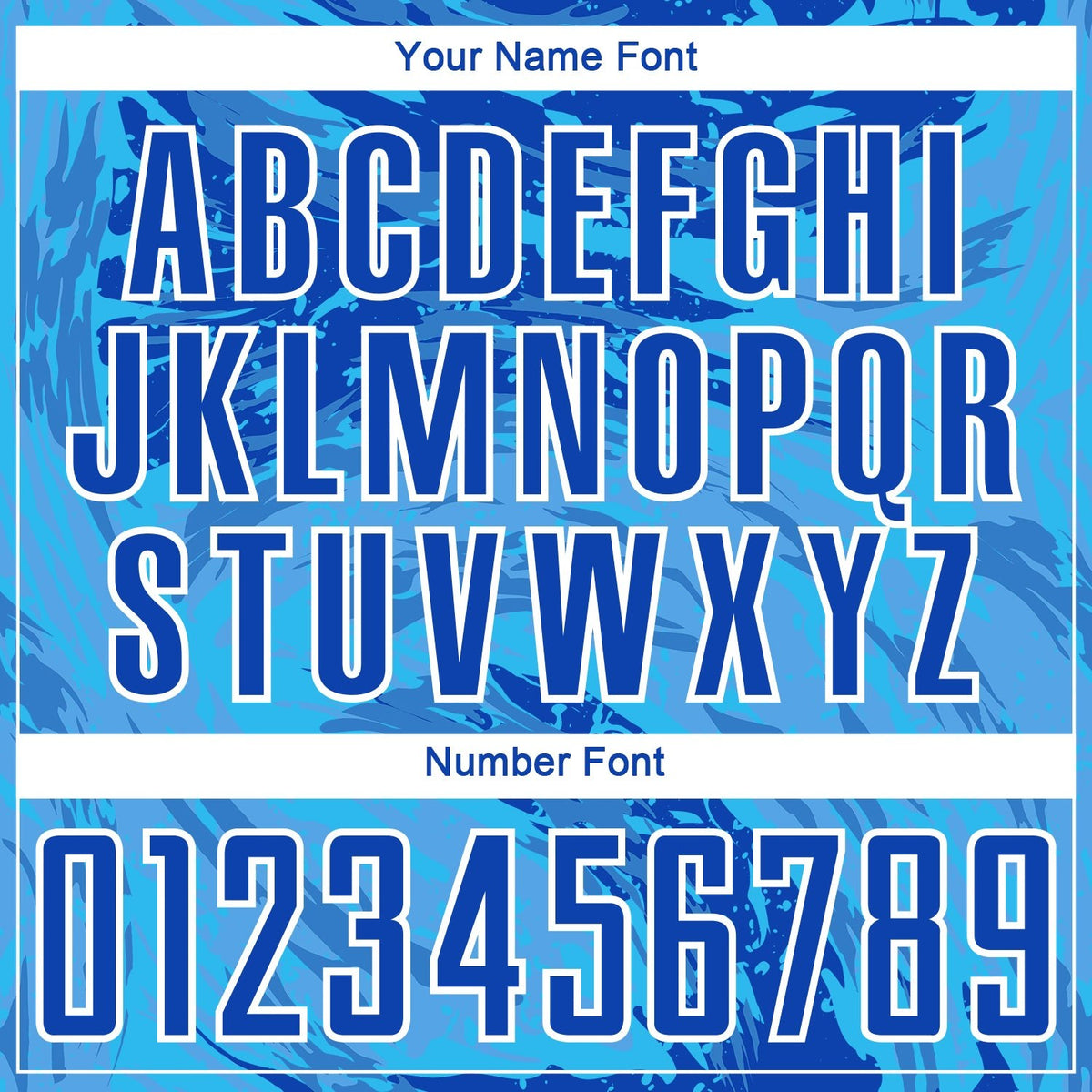 Custom Thunder Blue Sky Blue-White Abstract Fluid Sublimation Soccer Uniform Jersey photo 5