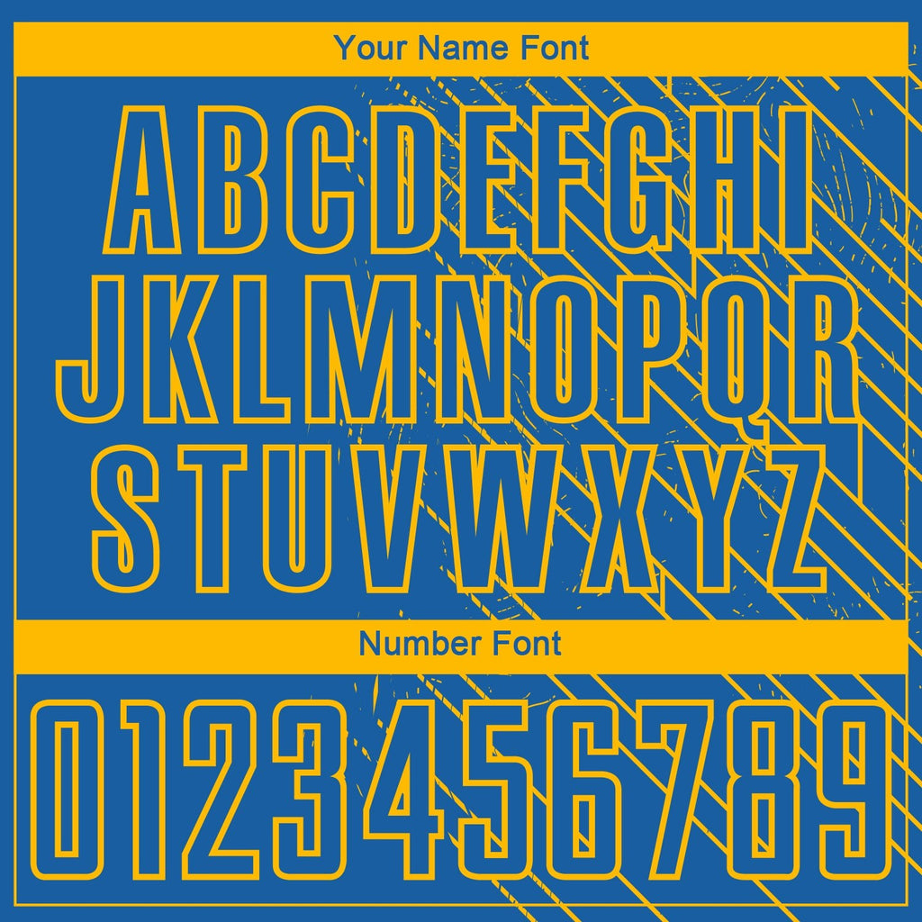 Custom Blue Gold Lines Sublimation Soccer Uniform Jersey photo 5