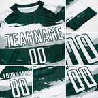 Custom Green White Sublimation Soccer Uniform Jersey detail