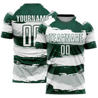 Custom Green White Sublimation Soccer Uniform Jersey photo 1