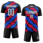 Custom Black Red-Royal Sublimation Soccer Uniform Jersey photo 2