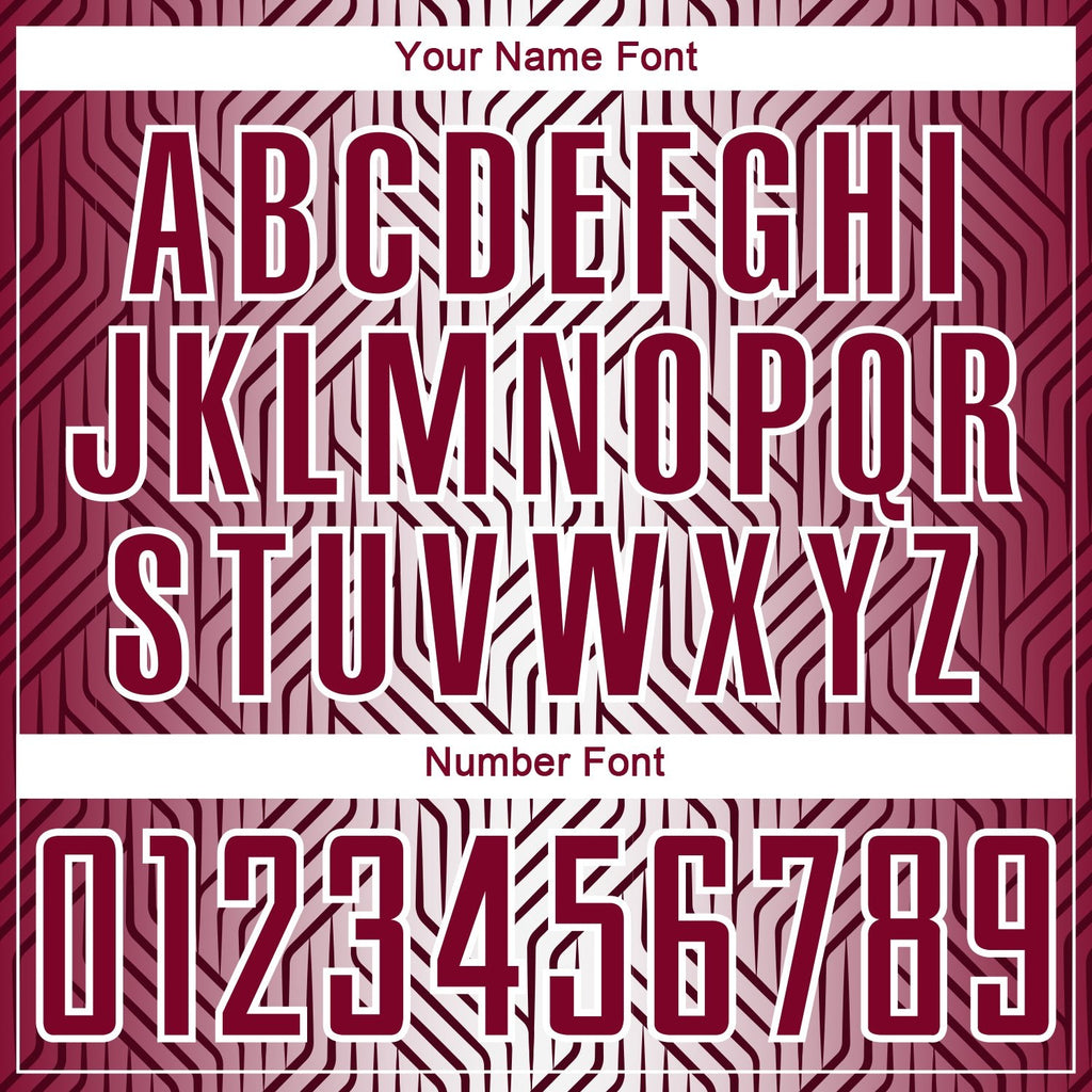Custom Maroon White Lines Sublimation Soccer Uniform Jersey photo 5