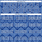 Custom Royal Light Blue-White Abstract Geometric Shapes Sublimation Soccer Uniform Jersey photo 4