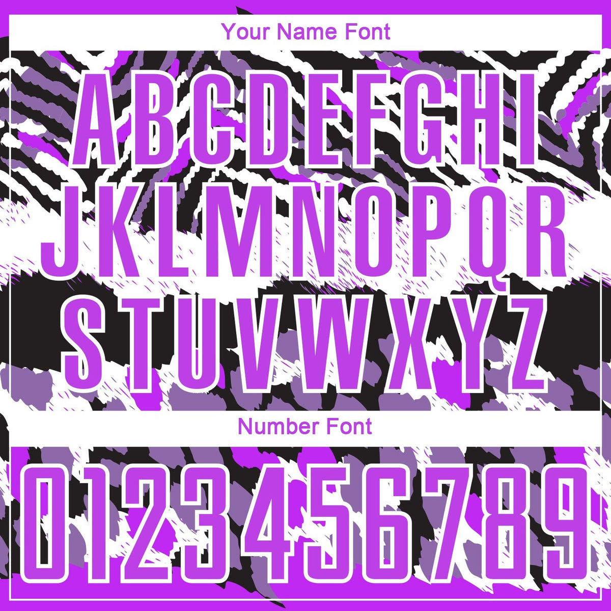 Custom Purple Black-White Animal Print Sublimation Soccer Uniform Jersey photo 5
