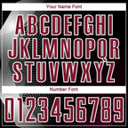 Custom Black Crimson-White Geometric Lines Sublimation Soccer Uniform Jersey photo 5