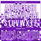 Custom Purple White Geometric Pattern Sublimation Soccer Uniform Jersey photo 5