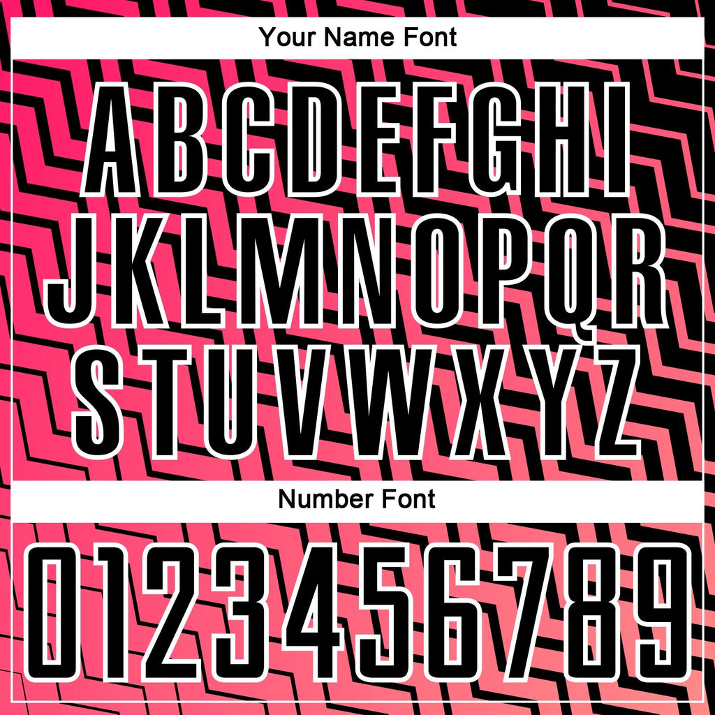 Custom Pink Black-White Geometric Lines Sublimation Soccer Uniform Jersey photo 5