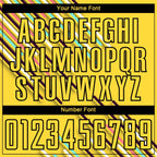 Custom Yellow Black Lines Sublimation Soccer Uniform Jersey photo 5