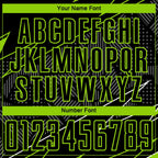 Custom Black Neon Green Lines Sublimation Soccer Uniform Jersey photo 5