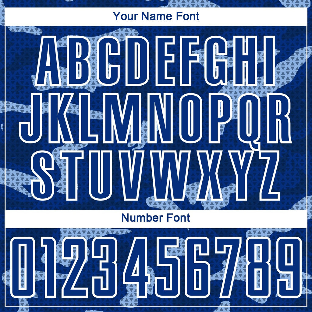 Custom Royal White Geometric Shapes Sublimation Soccer Uniform Jersey photo 5