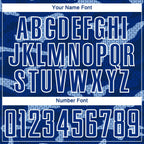 Custom Royal White Geometric Shapes Sublimation Soccer Uniform Jersey photo 5