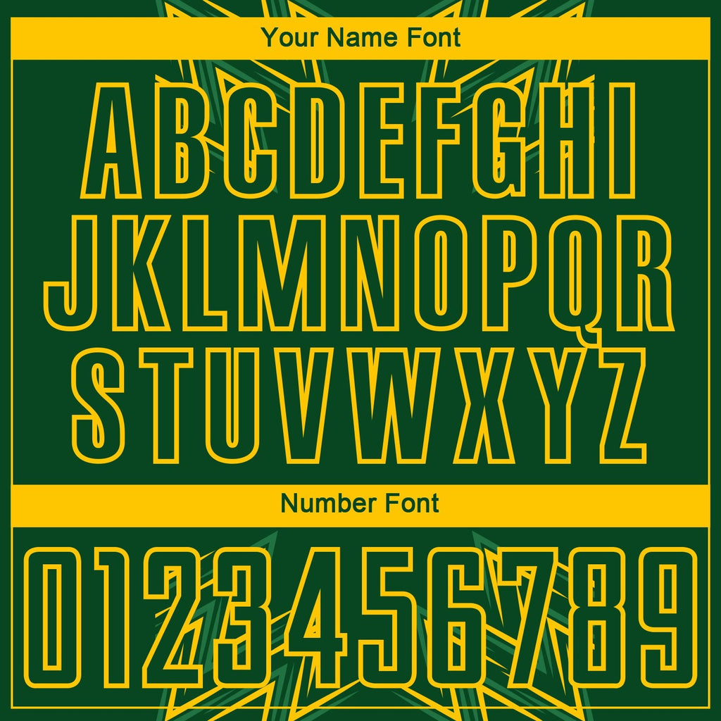 Custom Green Yellow Geometric Shapes Sublimation Soccer Uniform Jersey photo 5