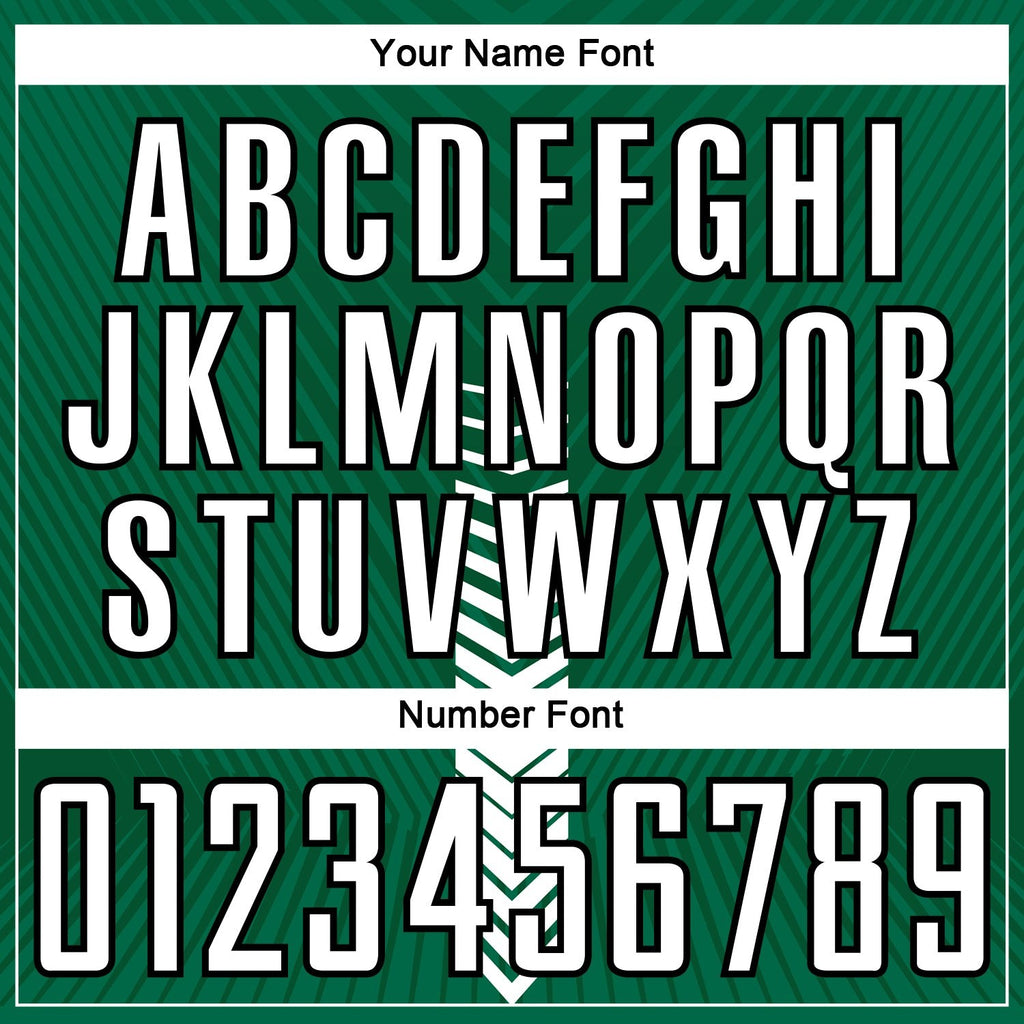 Custom Kelly Green White-Black Arrow Shapes Sublimation Soccer Uniform Jersey photo 6