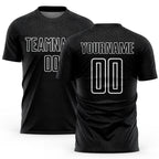 Custom Black White Geometric Shapes Sublimation Soccer Uniform Jersey