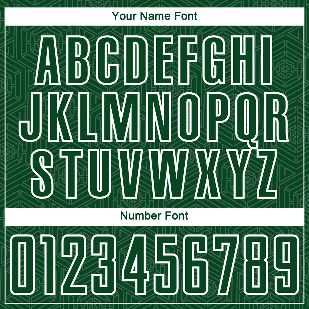 Custom Green White Geometric Shapes Sublimation Soccer Uniform Jersey photo 5