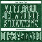 Custom Green White Geometric Shapes Sublimation Soccer Uniform Jersey photo 5