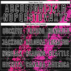 Custom Black Hot Pink-Deep Pink Dripping Splatter Art Sublimation Soccer Uniform Jersey photo 4