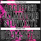 Custom Black Hot Pink-Deep Pink Dripping Splatter Art Sublimation Soccer Uniform Jersey photo 5