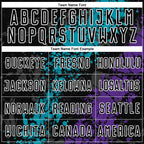 Custom Black Teal-Purple Dripping Splatter Art Sublimation Soccer Uniform Jersey photo 4