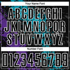 Custom Black Teal-Purple Dripping Splatter Art Sublimation Soccer Uniform Jersey photo 5