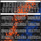 Custom Black Orange-Royal Dripping Splatter Art Sublimation Soccer Uniform Jersey photo 4
