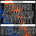 Custom Black Orange-Royal Dripping Splatter Art Sublimation Soccer Uniform Jersey photo 5