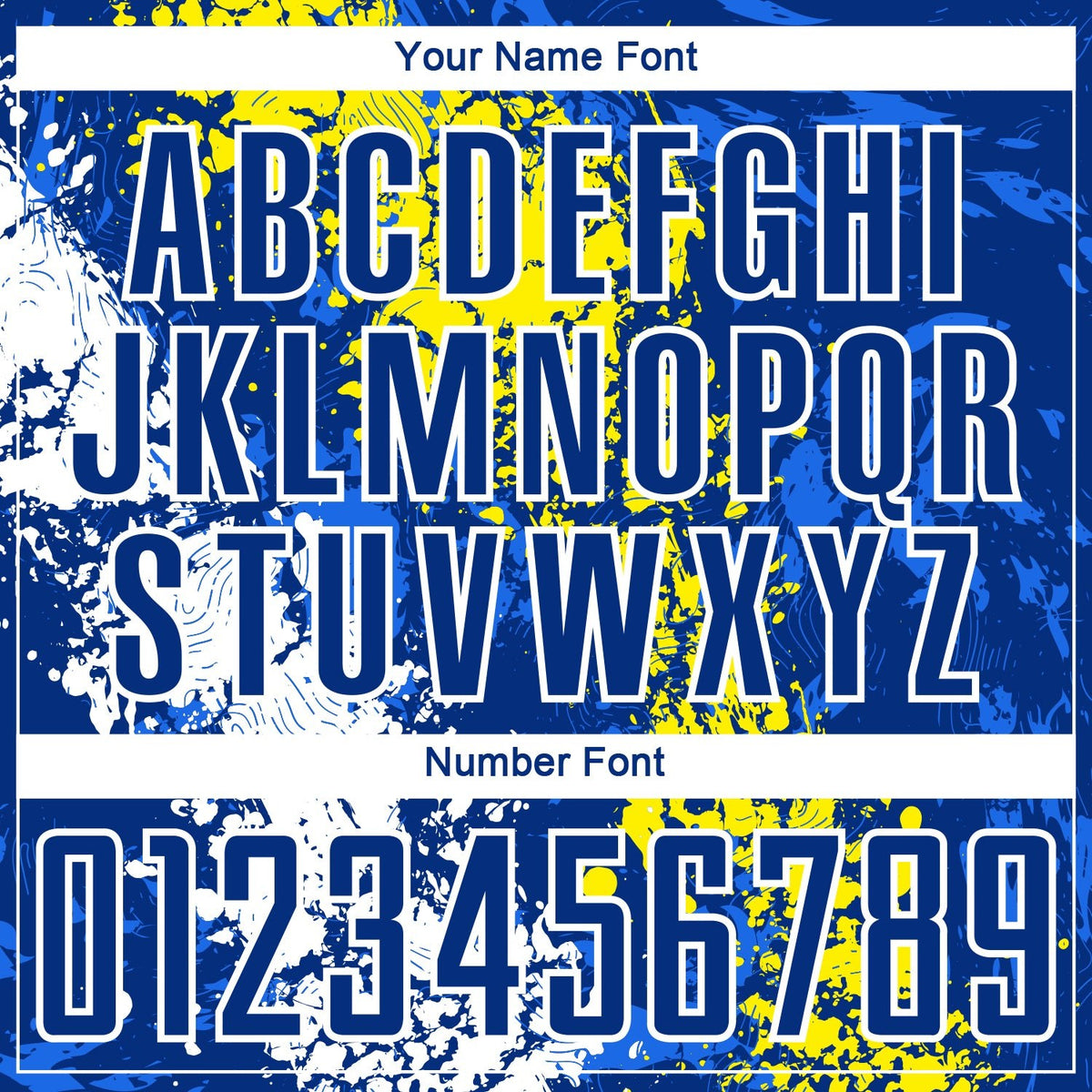 Custom Royal Light Yellow-White Dripping Splatter Art Sublimation Soccer Uniform Jersey photo 5