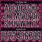 Custom Pink Black-White Geometric Shapes Sublimation Soccer Uniform Jersey photo 5