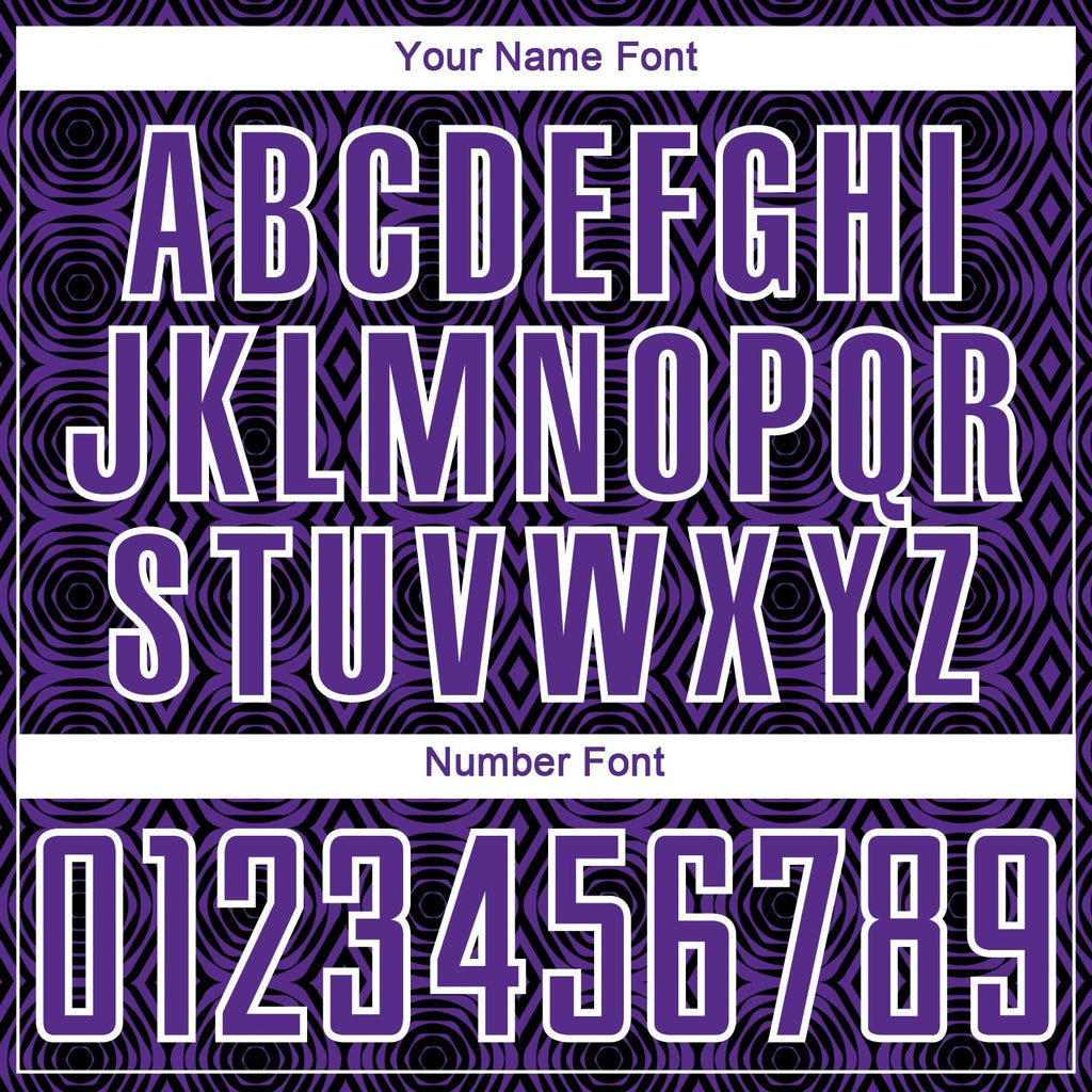 Custom Purple Black-White Geometric Shapes Sublimation Soccer Uniform Jersey photo 5