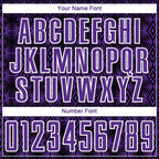 Custom Purple Black-White Geometric Shapes Sublimation Soccer Uniform Jersey photo 5