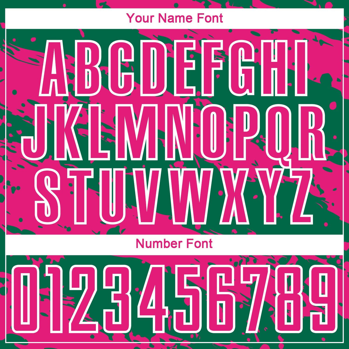 Custom Kelly Green Hot Pink-White Splash Sublimation Soccer Uniform Jersey photo 5