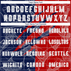 Custom Graffiti Pattern Red-Navy USA Scratch Sublimation Soccer Uniform Jersey photo 4