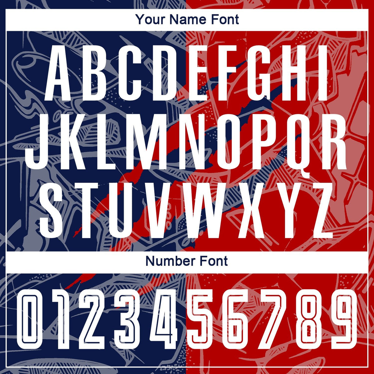 Custom Graffiti Pattern Red-Navy USA Scratch Sublimation Soccer Uniform Jersey photo 5