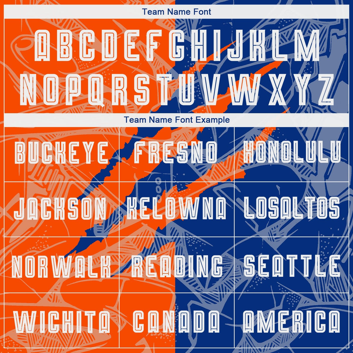 Custom Graffiti Pattern Royal-Orange Scratch Sublimation Soccer Uniform Jersey photo 4