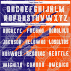 Custom Graffiti Pattern Dark Purple-Orange Scratch Sublimation Soccer Uniform Jersey photo 4