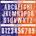 Custom Graffiti Pattern Dark Purple-Orange Scratch Sublimation Soccer Uniform Jersey photo 5