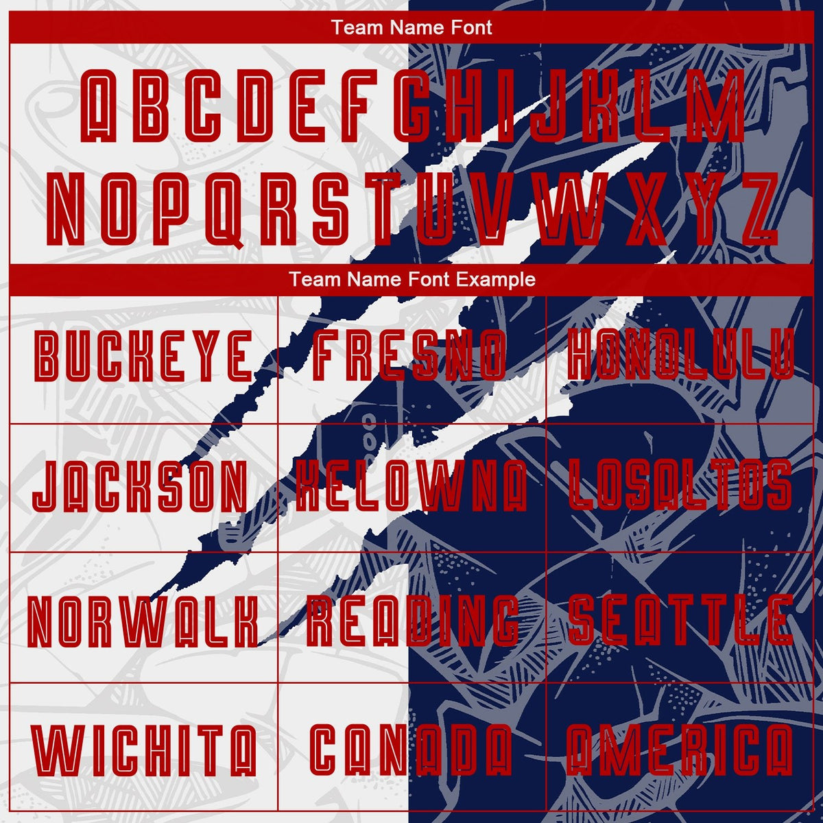Custom Graffiti Pattern Red-Navy Scratch Sublimation Soccer Uniform Jersey photo 4