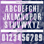 Custom Graffiti Pattern Medium Purple-Navy Scratch Sublimation Soccer Uniform Jersey photo 5
