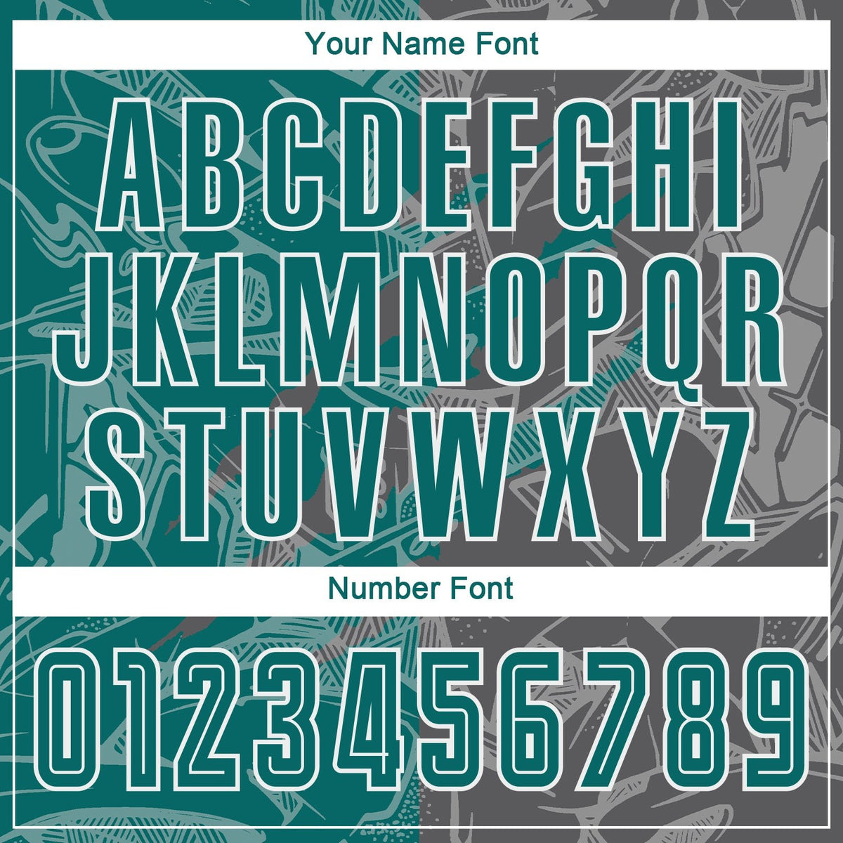 Custom Graffiti Pattern Teal-Steel Gray Scratch Sublimation Soccer Uniform Jersey photo 5